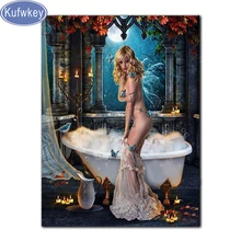 Фото на заказ красота, купание, алмазная вышивка, 5D, сделай сам, алмазная живопись, вышивка крестом, алмазная картина, полная квадратная Алмазная мозаика