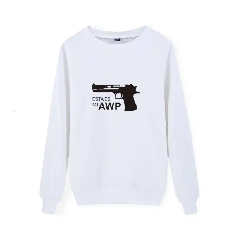 Black/Navy Blue CS GO Fashion Hoodies Men Long Sleeve O Neck in Street