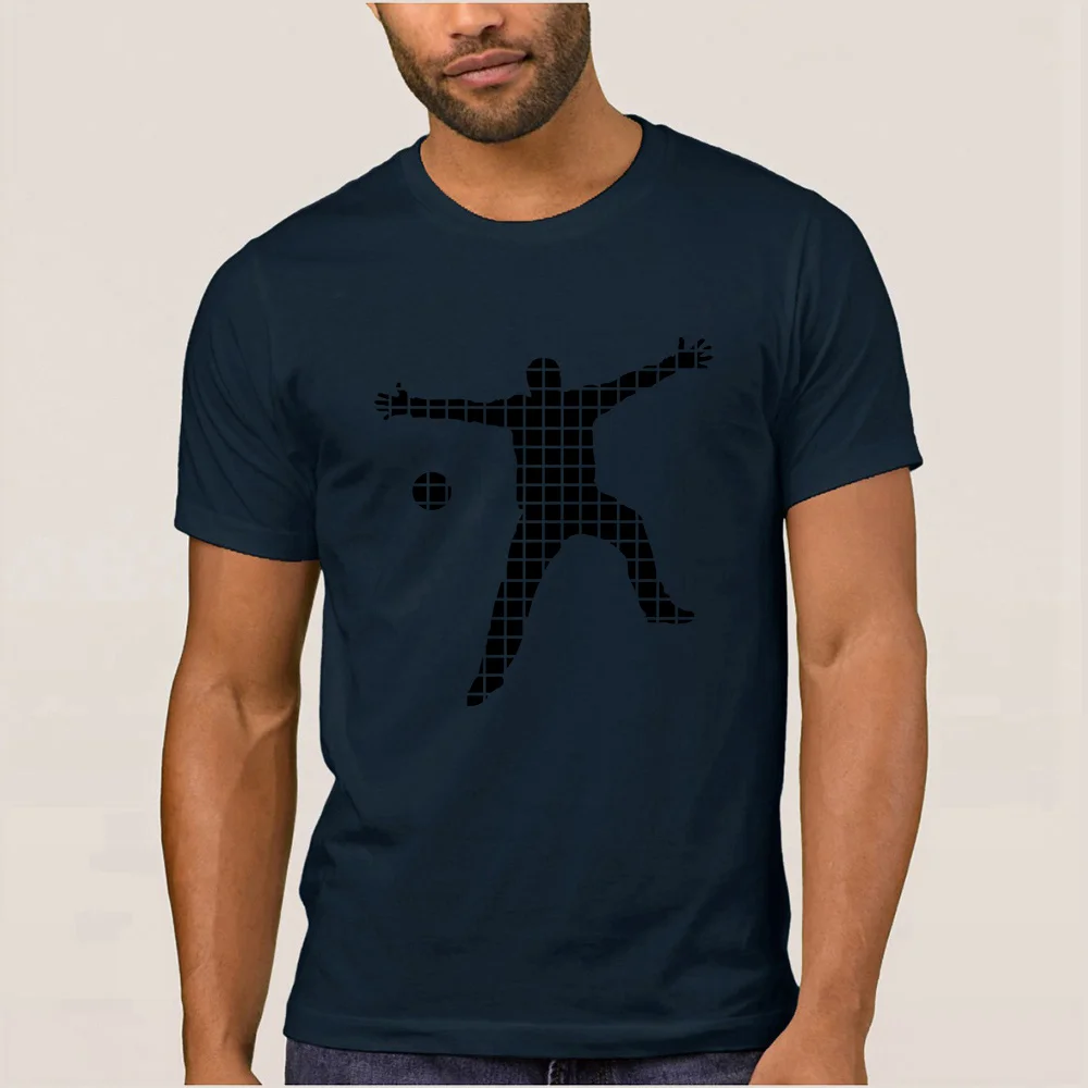 Гандбол вратарь футболка для мужчин с круглым воротом с принтом забавная футболка для мужчин большой размер Xxxl веселый высокое качество - Цвет: Navy Blue