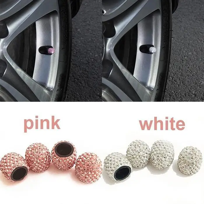 New Rhinestone Decor Multi-function General Tire 2.5g / single Valve Cap Dust Pack of Cover