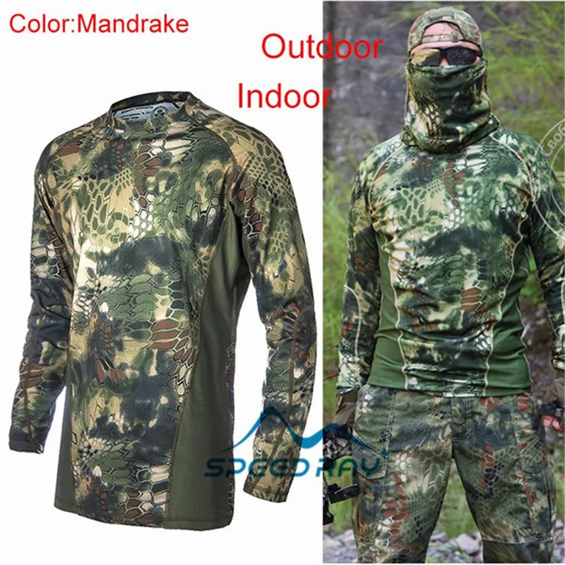 

Military Kryptek Camouflage Tactics Hunting Clothes Air softs ports T-shirt Tactical Sniper Suit Paintball Wargame Gear