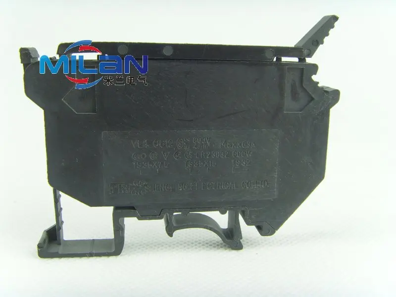 

1PCS UK-RD terminals fuse UK5-HES1 rail terminal without fuse Insurance UK5HES1 BLACK
