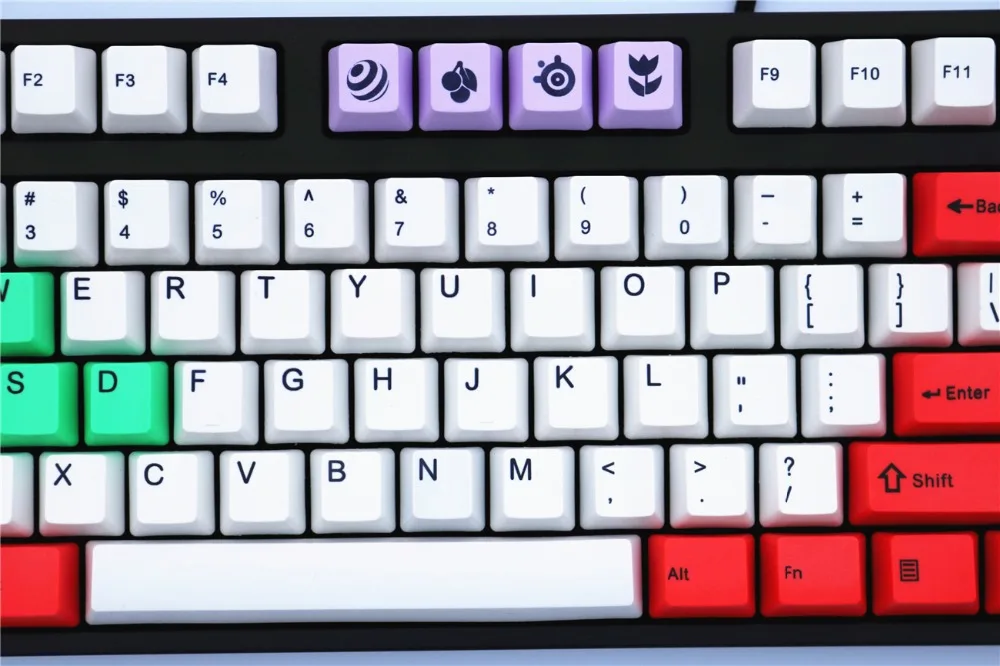 Красочные механические клавиатуры keycap OEM профиль PBT краситель-сублимированный 87/108 ключ красный/белый MX Переключатель ANSI раскладка только брелки