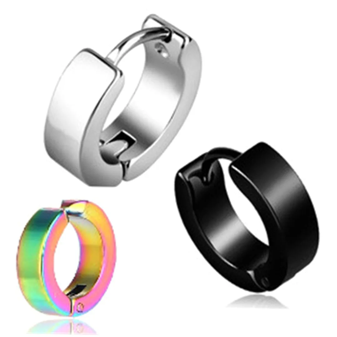 1PC New Ear Clips Non Piercing Fake Cartilage Titanium Steel Ear Clip Earrings Round Hoop Ear Cuffs Unisex Body Jewelry Piercing