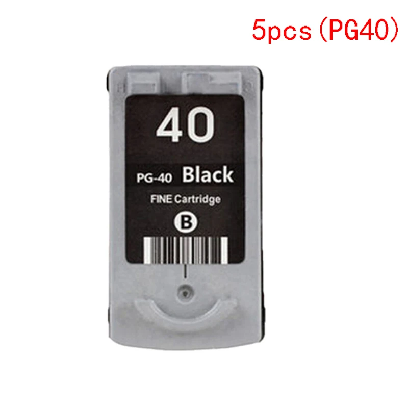 

Hot 5pcs PG-40 PG40 ink cartridge compatible for CANON PG40 PG-40 Pixma MP190 MP210 MP220 MP450 MP470 MP140 MP150 MP160 MP180