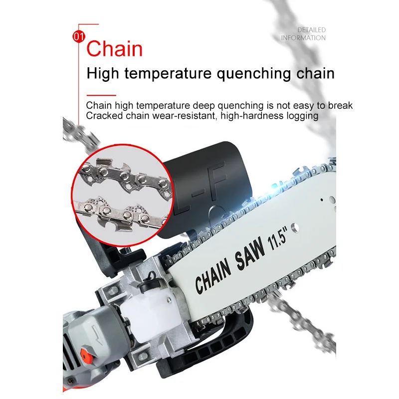 Электрическая бензопила 11,5 дюймов деревянная ПИЛА ЭЛЕКТРИЧЕСКАЯ угловая шлифовальная машина 1100 Вт M10 в цепную пилу деревообрабатывающий Электроинструмент набор