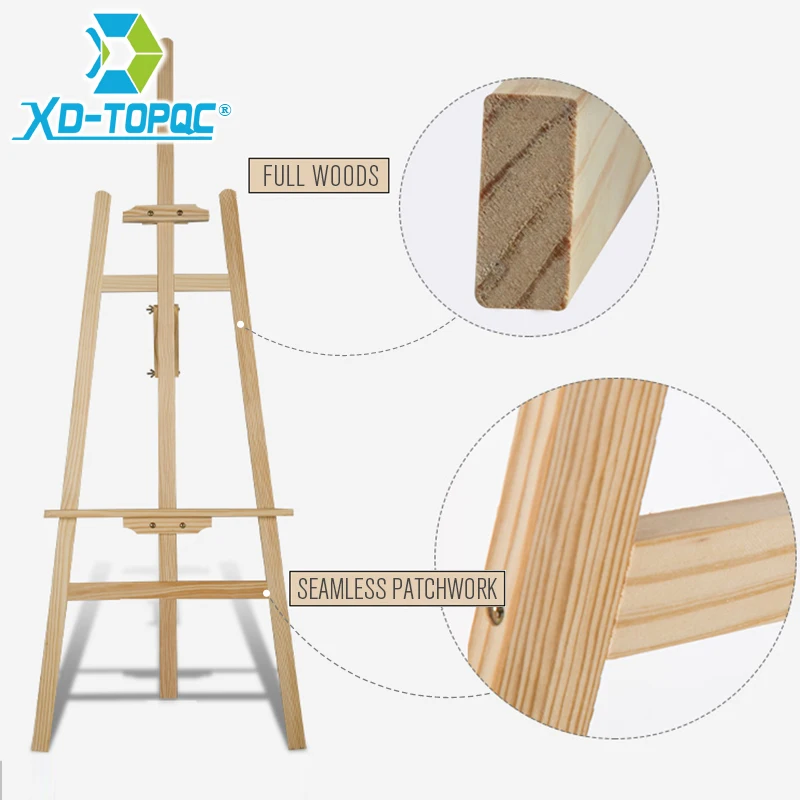 XINDI Adjustable Pine Wood Art Painting Easel For Drawing Board & Blackboard WE01