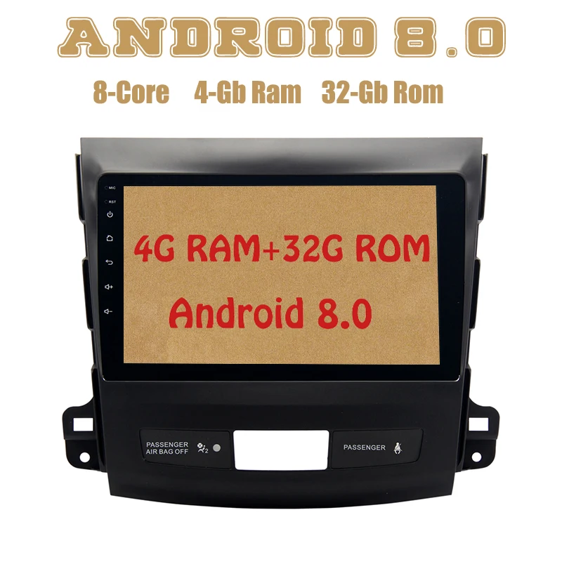 

Octa core PX5 Android 8.0 car radio gps for mitsubishi outlander 2007-2012 with 4G RAM 32G ROM wifi 4g usb Auto Stereo Multimed