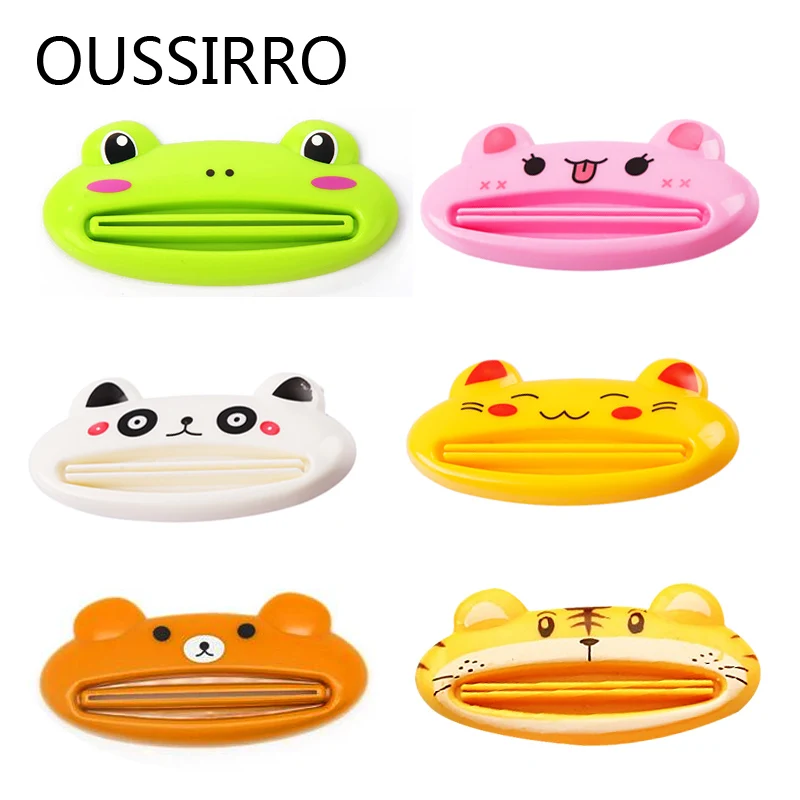 

2PCS/Lot New Cartoon Easy Squeezer Toothpaste Tube Rack Dispenser Rolling Holder Easy Squeeze Paste Dispenser Roll Holder