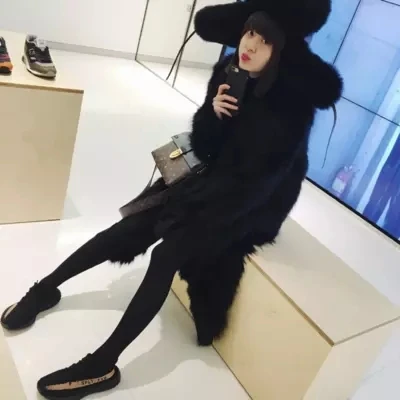 

2018 New Style High-end Fashion Women Faux Fur Coat S6