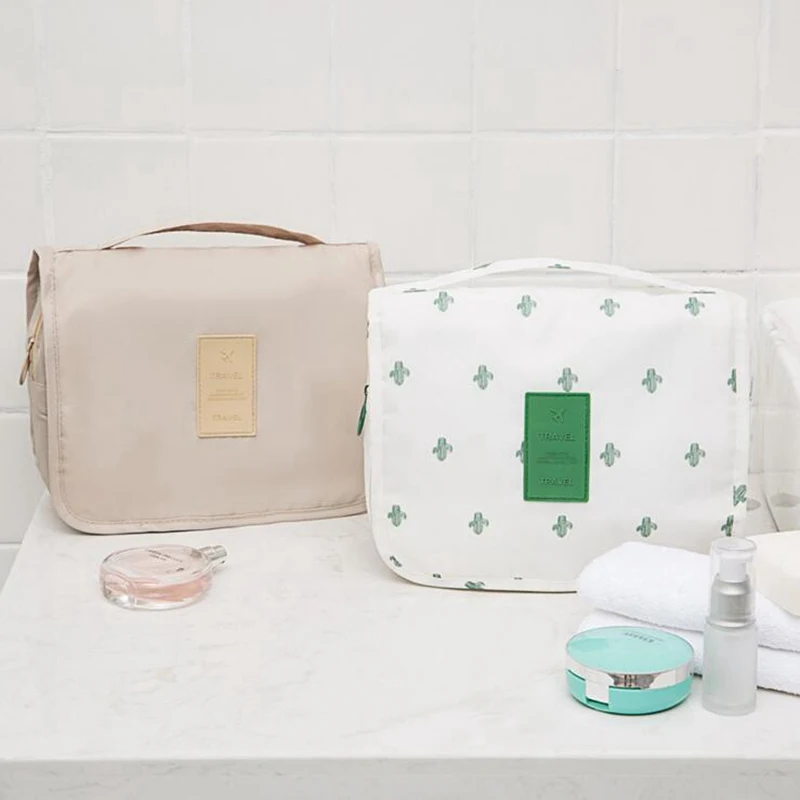 Creative Twill Oxford Cloth Cosmetic Bag Travel Suspension Portable Makeup Bag Fold Bath Wash Zipper Make Up Beauty Case Creative Twill Oxford Cloth Cosmetic Bag Travel Suspension Portable Makeup Bag Fold Bath Wash Zipper Make Up Beauty Case