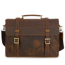 Мужской портфель, кожаная сумка для ноутбука, сумки через плечо, сумки через плечо, Crazy Horse, натуральная кожа, мужская сумка
