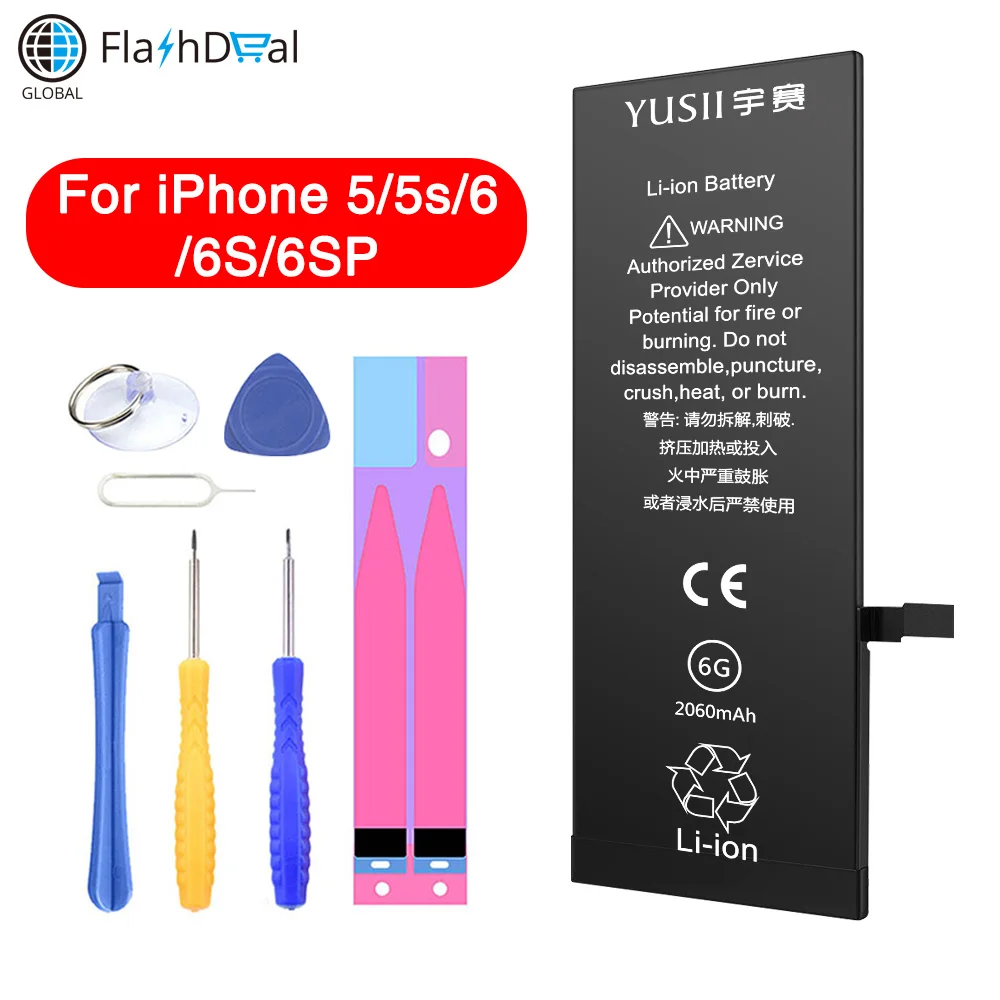 

2019 New Original Apple Battery For iPhone 5 5S 6G 6S 6SP Replacement Bateria Lithium Polymer battery with Free Tool