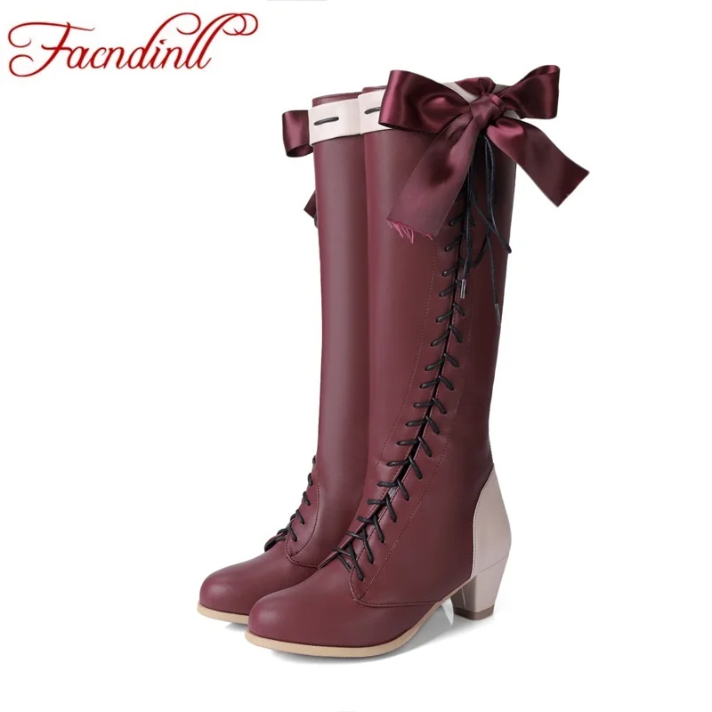 

brand women shoes knee high booties woman 2018 cross-tied riding boots chaussures femme girls winter boots women sapato feminino