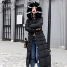 New Women Winter Long Coat Fashion Female Big Fur Collar Duck Parkas Jacket Thick Warm Elegant Coat Slim Wadded Jacket цена New Women Winter Long Coat Fashion Female Big Fur Collar Duck Parkas Jacket Thick Warm Elegant Coat Slim Wadded Jacket цены онлайн