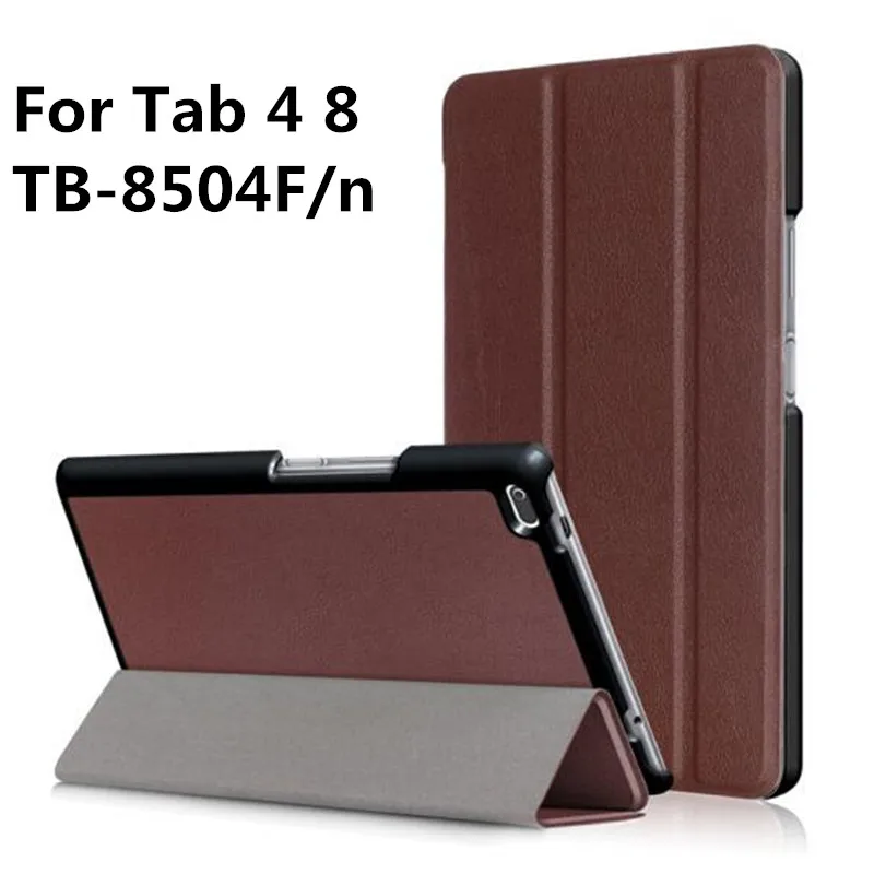 Для lenovo Tab 4, 8, 8 Plus, TB-8504N TB-8504F TB-8704F TOUCHBeauty TB-8504 TB-870 4, 8 50 4, 8 704 планшет чехол Кастер Стенд кронштейн кожаный чехол - Цвет: KST Tab4 8 Brown