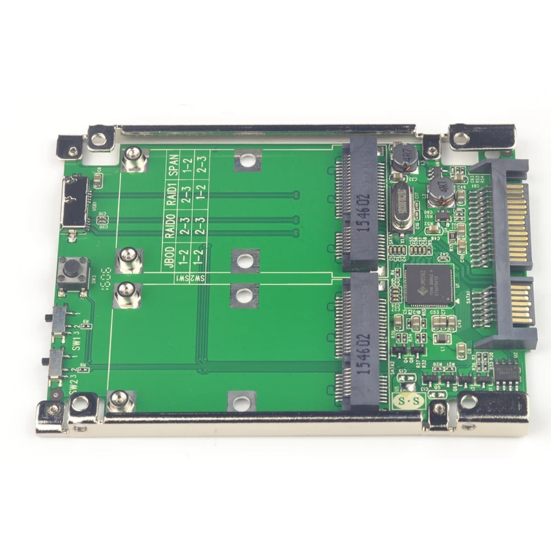 2.5" SATA III to dual mini SATA USB 3.0 to 2 mSATA SSD Raid controller