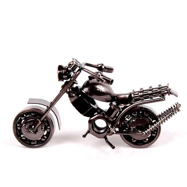 Home Decoration Iron Craft Motorcycle Model Crafts Artware Car Present Creative Gift Bronze and Black Color Free Shipping | Игрушки и