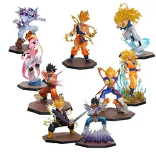 Dragon Ball Z Super Saiyan Goku Son Gokou Boxed KameHameHa Trunks vegeta buu Gotenks PVC Action Figure Model Toy Gift