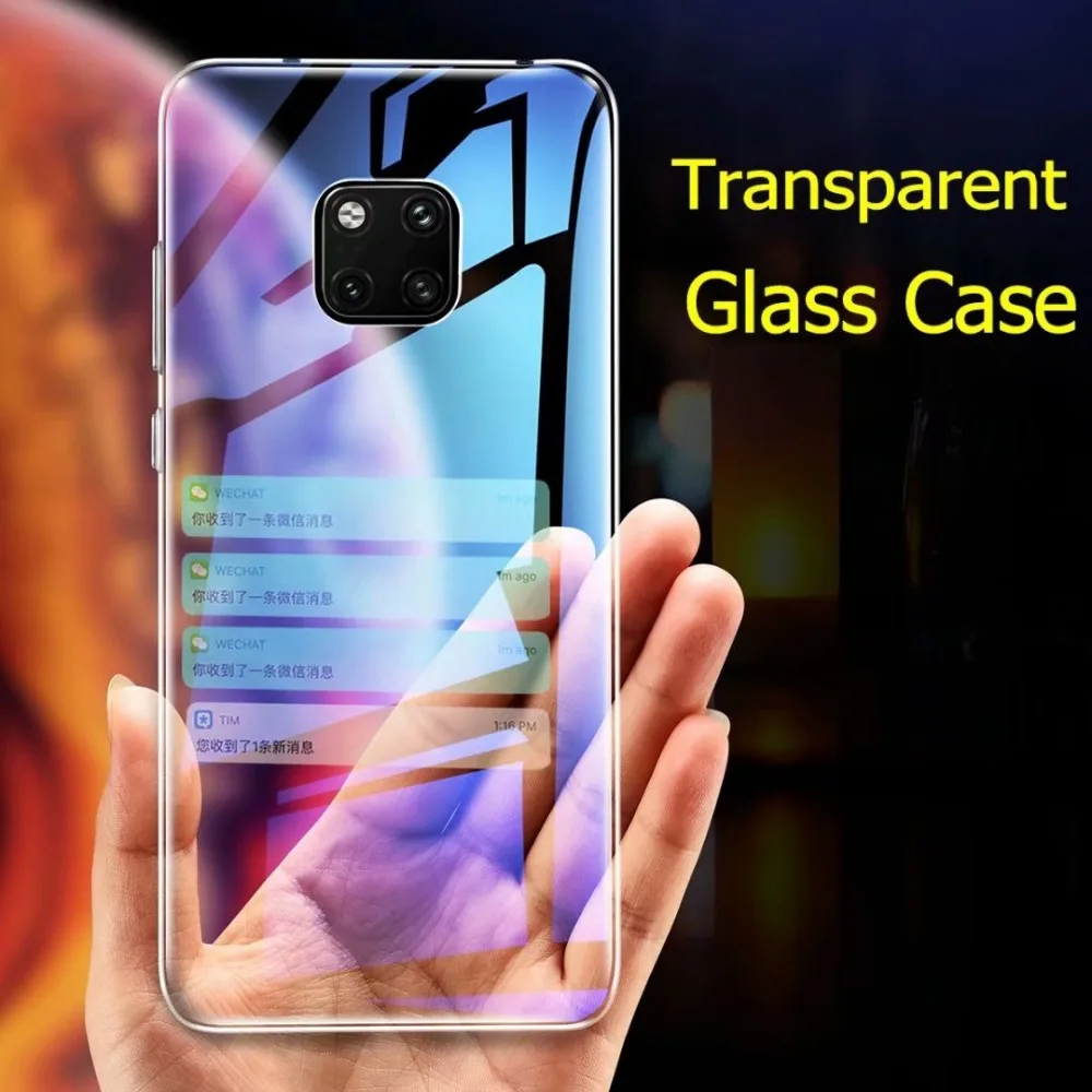 Huawei mate20 pro lite чехол кристально чистая Защита телефона мягкий + Твердый