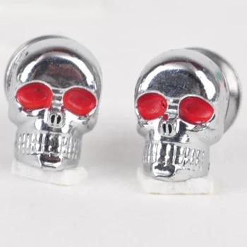 

4pcs/pack 6mm DIY 3D Design Decoration Chrome Skull Red Eye Motorcycle License Plate Frame Bolts Screw