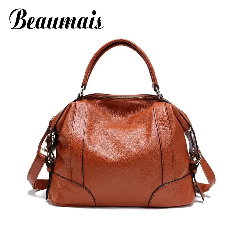 

Beaumais 2017 Genuine Leather Bags Women Leather Handbags Brand Shoulder Crossbody Bags For Women Messenger Bags Big Tote DB5763