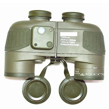

7x50 Binoculars Telescope Military Waterproof Floating Marine Binocular w/Internal Rangefinder & Compass F9307