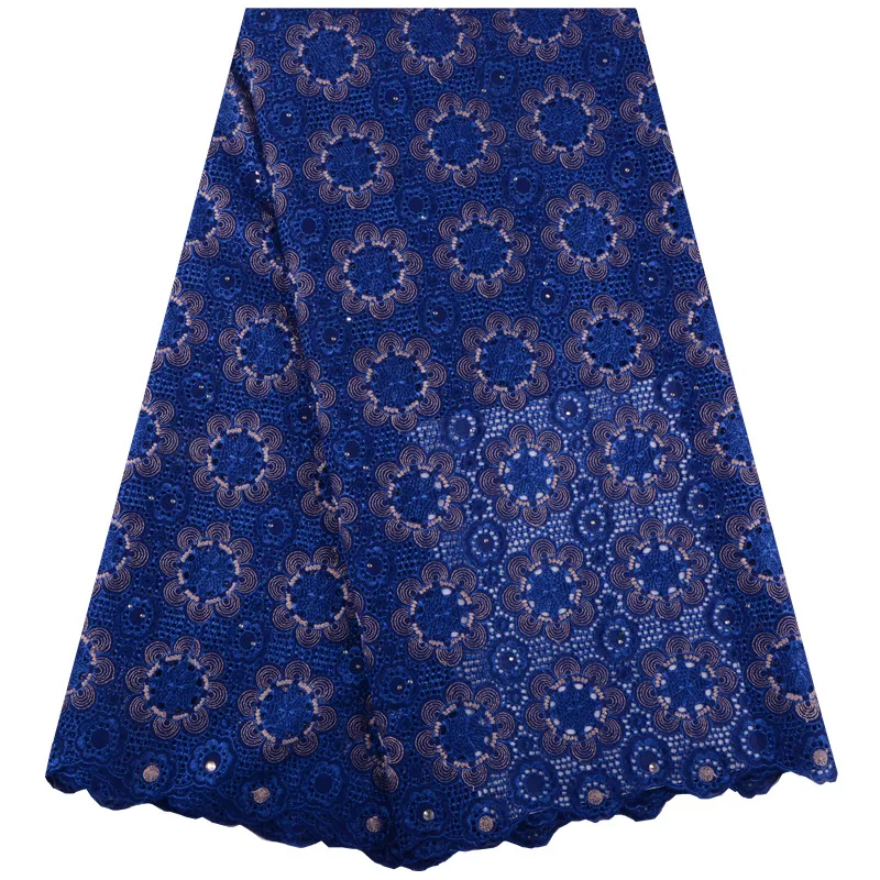 Blue Color African Swiss Voile Lace High Quality Wedding Lace African ...