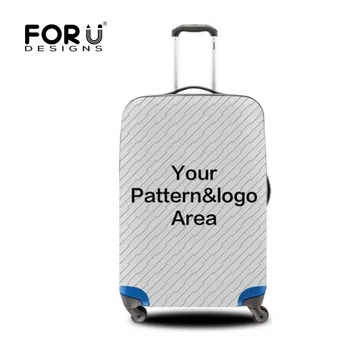 

FORUDESIGNS Travel Luggage Protective Covers Customize Your Own Image Thick Elastic Suitcase Cover S/M/L For 18-30 Inch Cases
