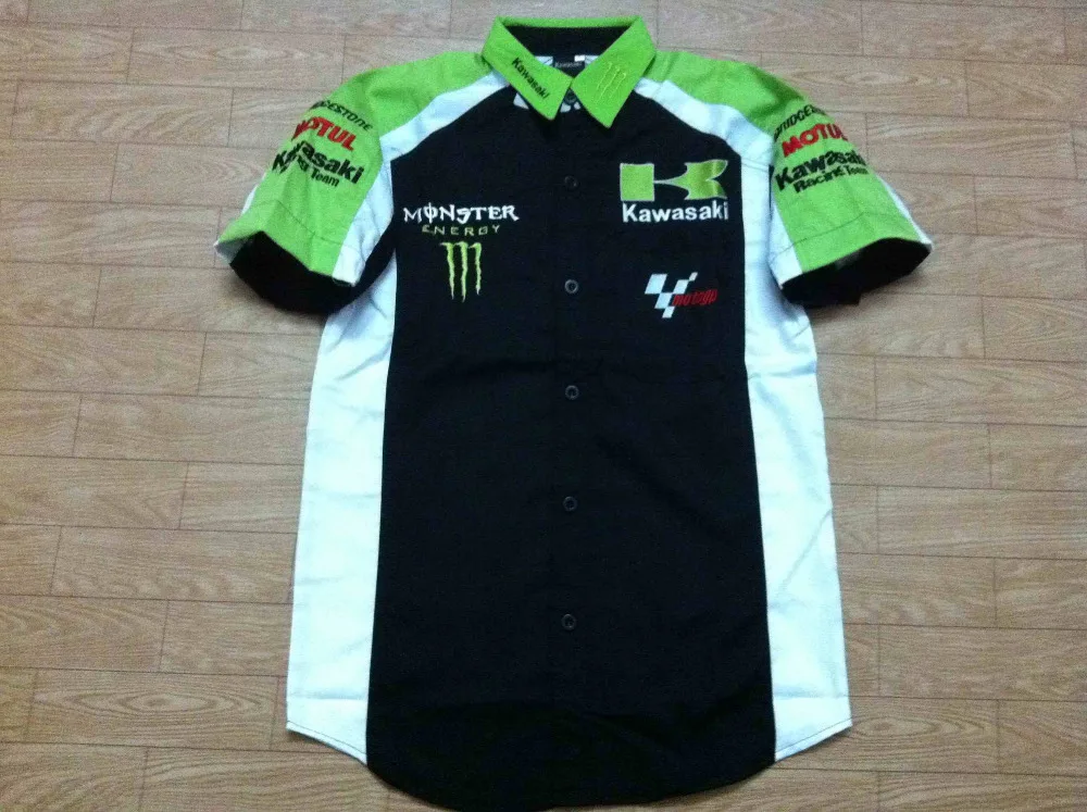 2015 new KAWASAKI monstre motogp auto race team pit crew shirt / la ...