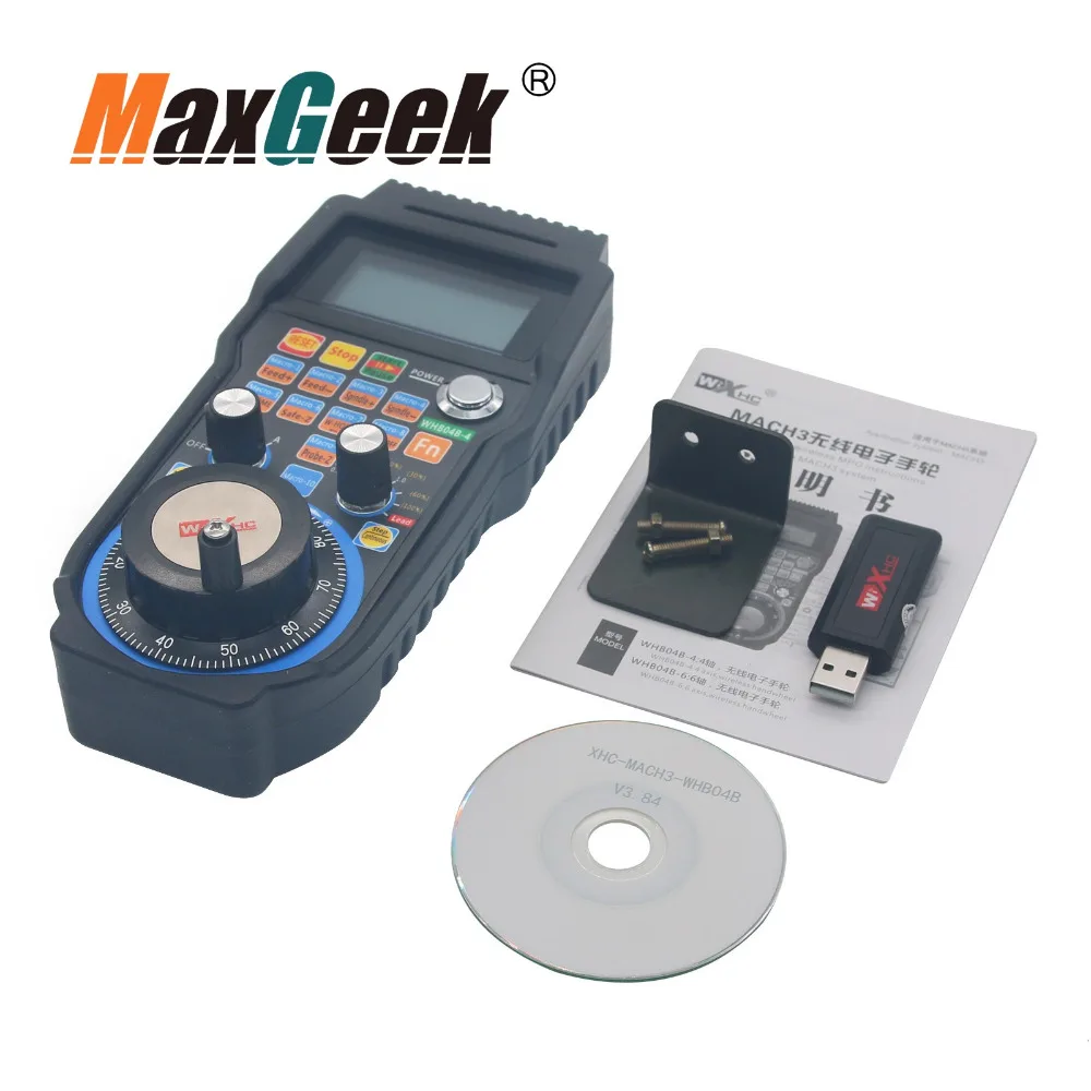 

CNC MACH3 Wireless Electronic Handwheel 4-Axis Manual Controller USB Handle MPG