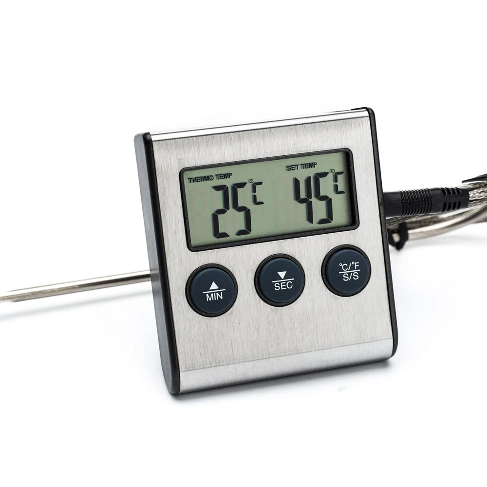 Kitchen Digital Oven Thermometer BBQ Meat Grilling Food Cooking