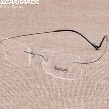 WEARKAPER, ультра-светильник, без оправы, с памятью, титан, близорукость, оптическая оправа, очки по рецепту