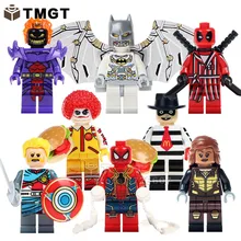 10 лотов ofPG8084 супер герой Mar-Vell комикс Spawn Джокер Dr Fate Rorschach Зеленый Фонарь строительные блоки модель наборы игрушек