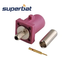 Superbat 10 шт. RF Fakra код ключа H фиолетовый Соединительный обжим Мужской Для gps телематики и навигации
