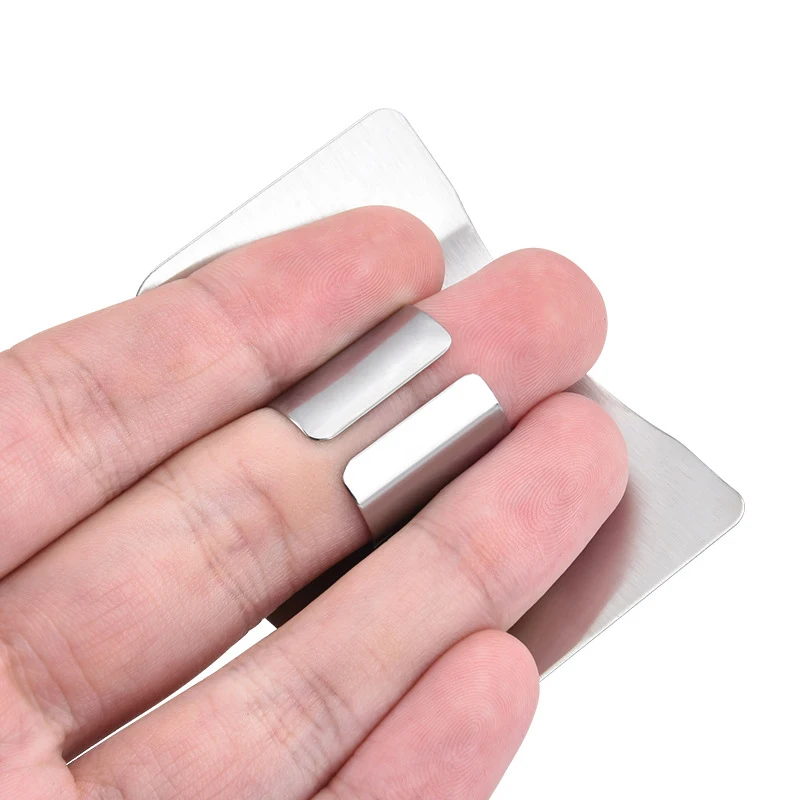 1Pc Stainless Steel Knife Finger Hand Guard Finger Protector For Cutting Slice Chop Safe Slice Cooking Protection Tools
