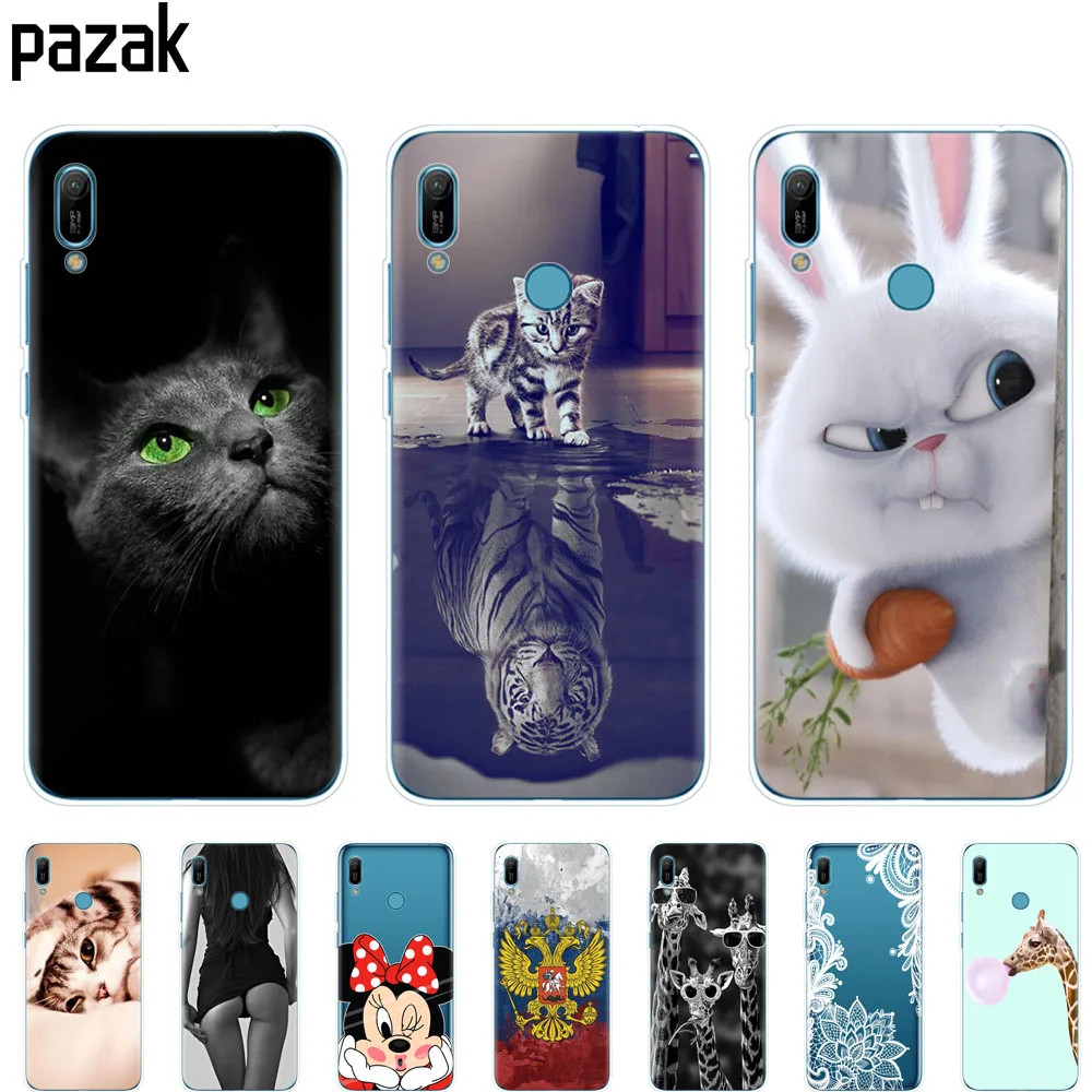 

Huawei y6 2019 Case Huawei Y6 2019 Silicone TPU Cover Soft Phone case For Huawei Y6 2019 MRD-LX1 MRD-LX1F Y 6 pro Y6Prime Case