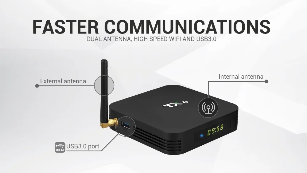 Android 9,0 Smart tv Box Allwinner H6 2,4G/5G wifi Bluetooth 5,0 USB3.0 медиаплеер