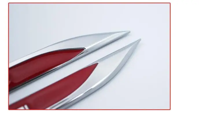

For Nissan Qashqai KICKS X-trail Juke Murano Versa 2pcs Metal Decal Sticker Cars Car Emblem Badge Fender Side Metal Stickers