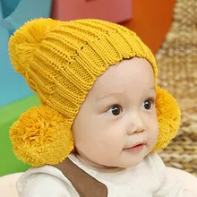 Шапочка для новорожденных шапка Зимний теплый толстый Комплект вязаная шапка+ шарф ручной работы фотография Реквизит, кепки аксессуары Костюм
