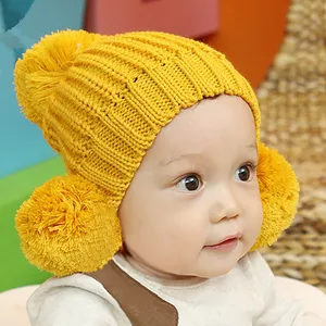 Newborn Baby Beanie Hat Winter Warm Thick Handmade Knitted Hats Photography Prop Caps Accessories Costume