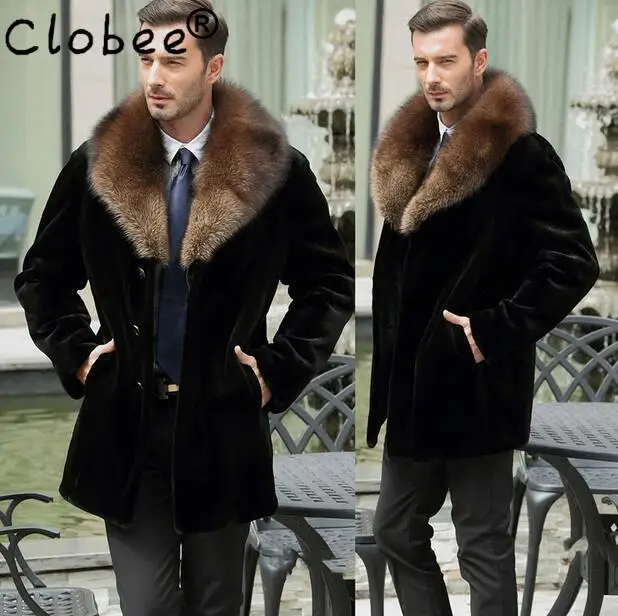 Popular Mens Leather Fur Coat-Buy Cheap Mens Leather Fur