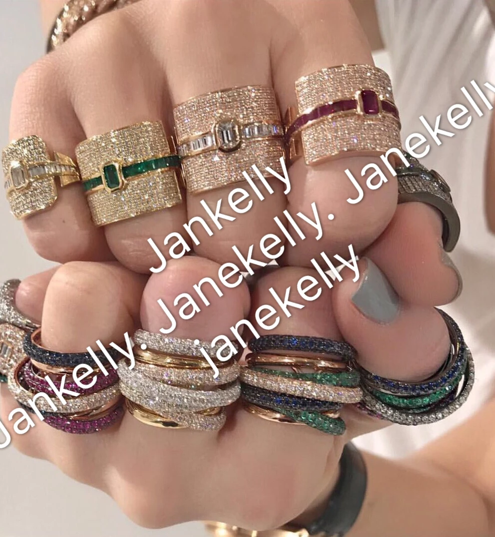 Женское Обручальное Кольцо jankelly с геометрическим крестом кубическим цирконием