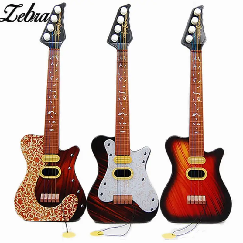 

Zebra Lightweight 4 String Acoustic Guitar Toy Education Development Simulation Toy For Baby Children Ideal for Birthday Gift