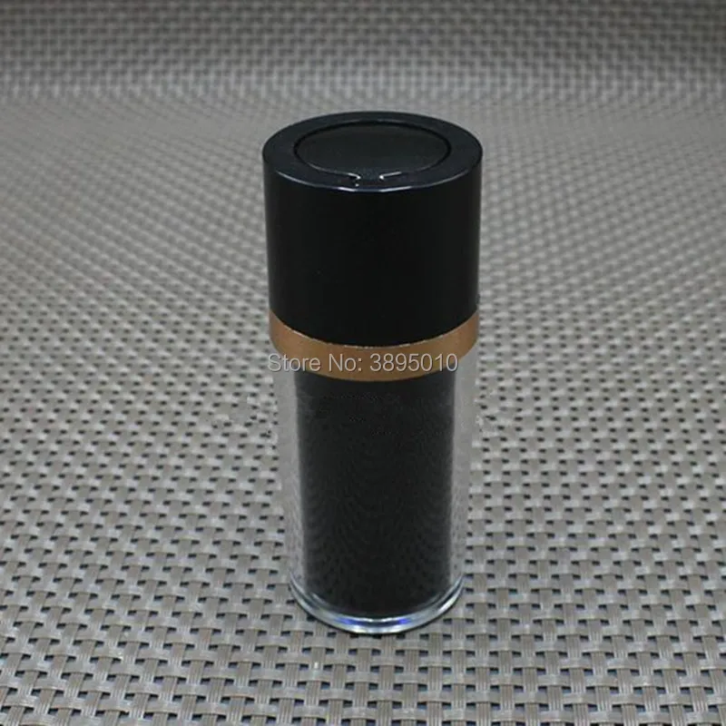 15ml black airless vacuum pump lotion bottle with gold line used for Cosmetic Container F510 photo