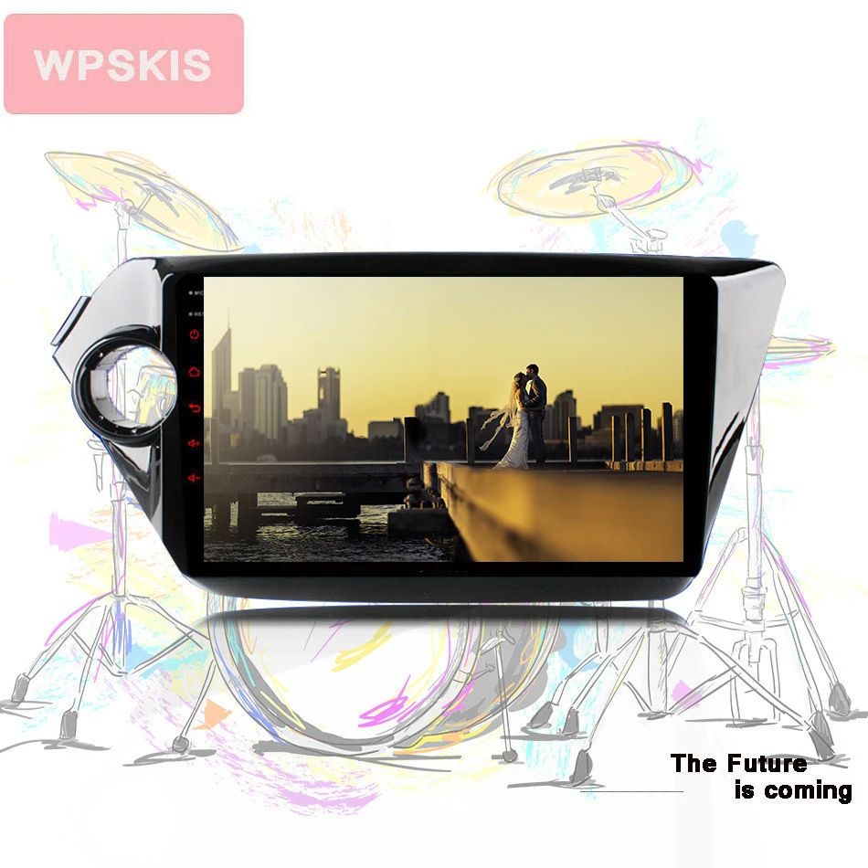 Cheap Android 9.0 Car Radio 2 din Car dvd gps 9" For Kia K2 Rio 2012 2013 2015 2016 Radio tape recorder Navigation multimedia stereo 3