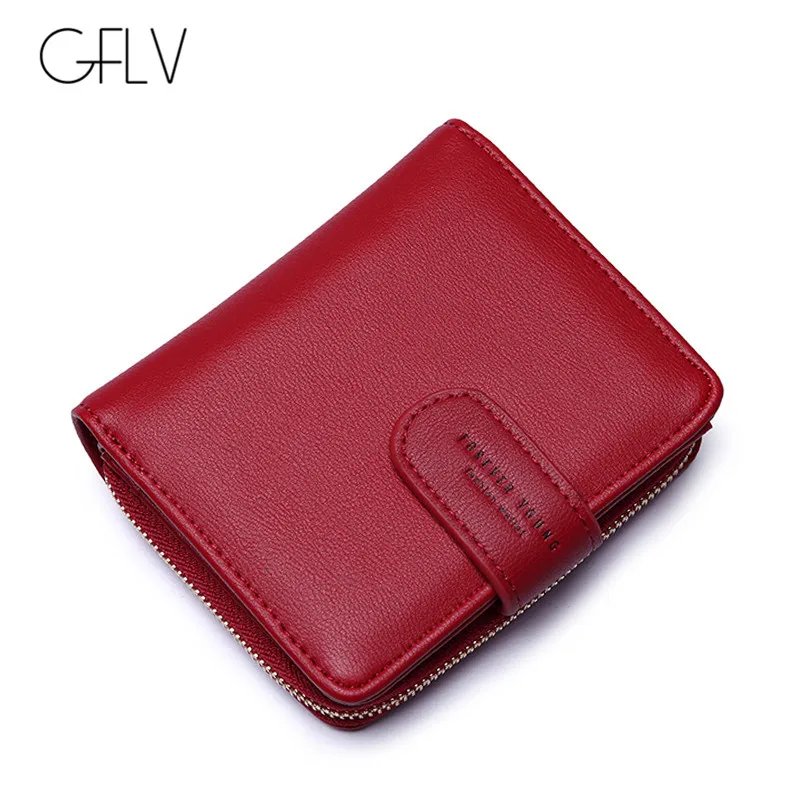 

GFLV Brand New Cute Short Wallet Women Forever Young Purse Letter Wallet Zipper & Hasp Money Bag Coin Purse Card Holder Wallet