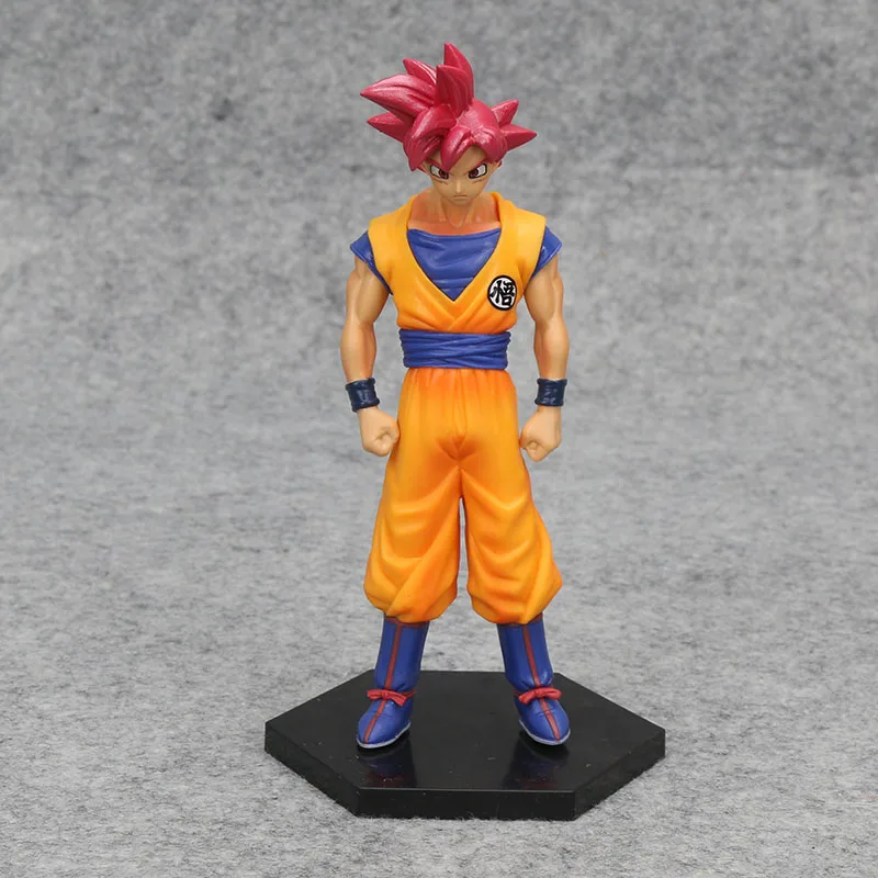 Dragon Ball Z Super Kuririn Vegeta trunks Freeze Son Goku Gohan Piccolo Freeza Tien Shinhan Lunchi ПВХ Фигурки игрушки - Цвет: Goku red hair