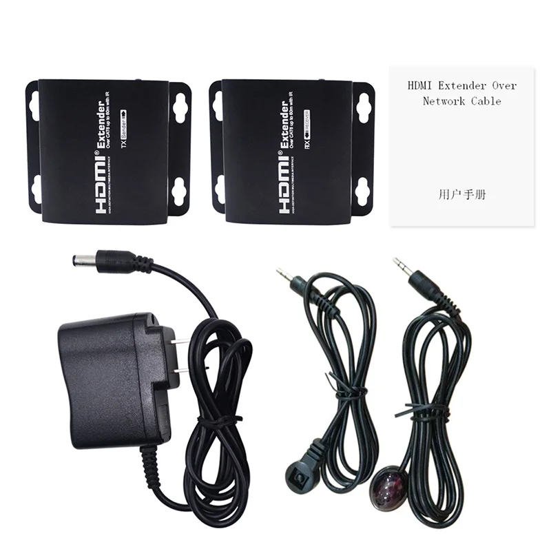 

HD 3D 1080P 60M IR HDMI Extender Adapter Over Single LAN RJ45 CAT5e CAT6 7 Cable Electrical Plug Cables Connectors Converters