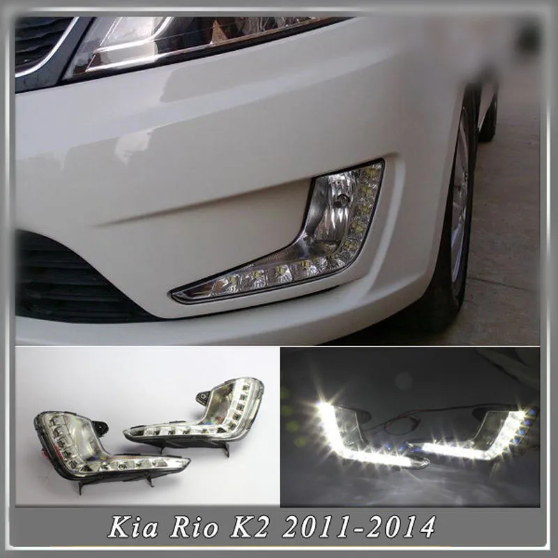 For KIA K2 RIO 2011 2012 2013 2014 Super Bright Car Styling LED DRL